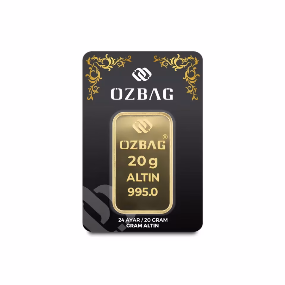 24 Ayar 20 gr 995 Özbağ Külçe Altın