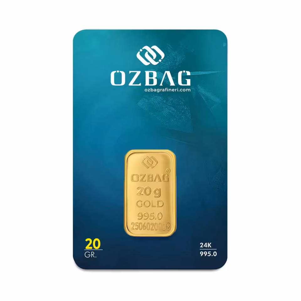 24 Ayar 20 gr 995 Özbağ Külçe Altın