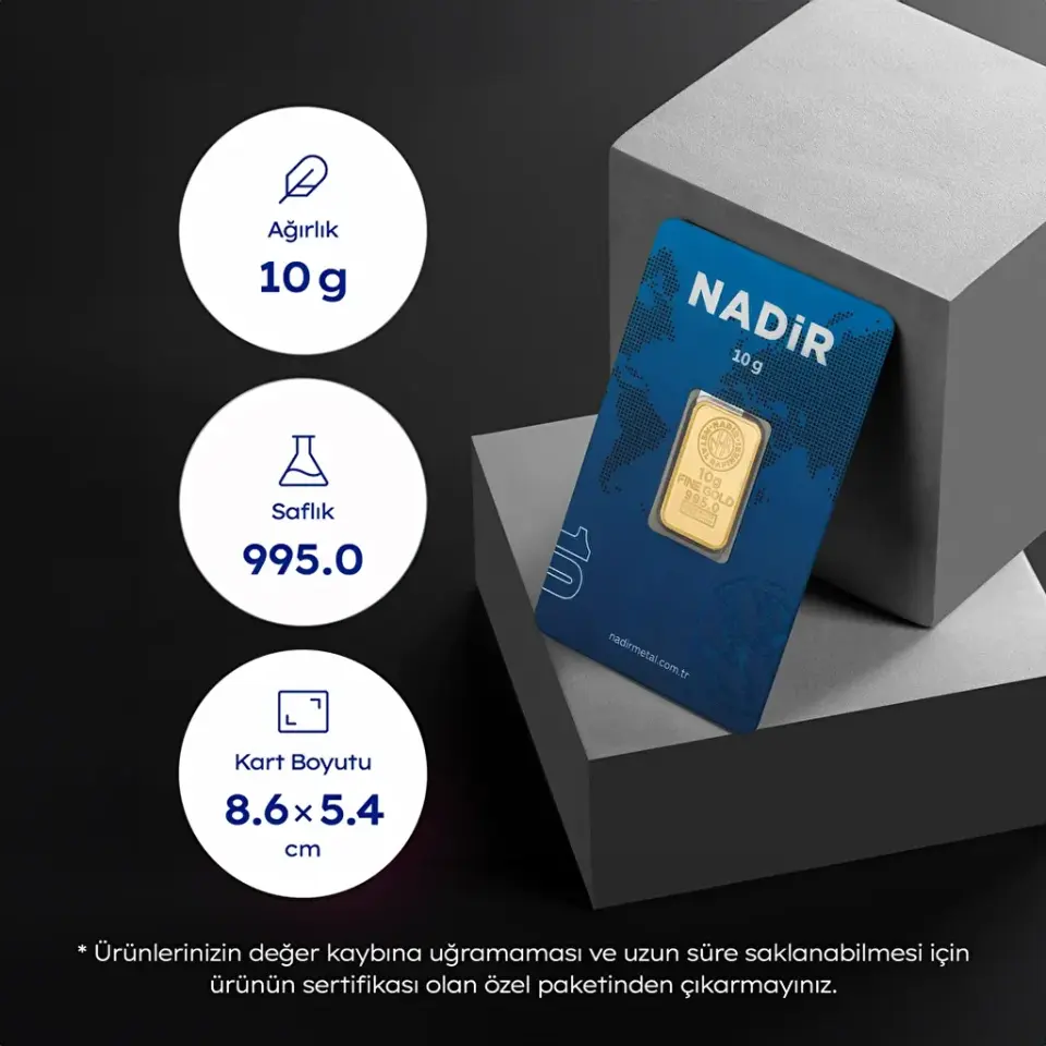 NadirGold 10 Gr Külçe Altın