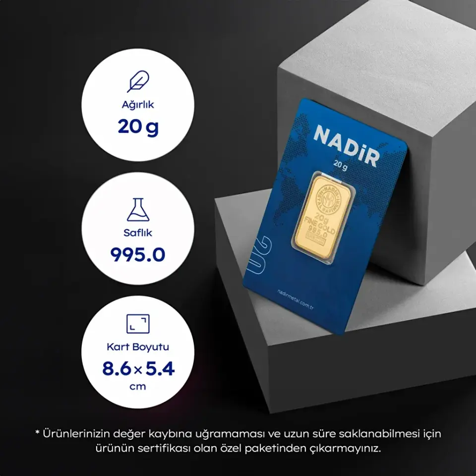 NadirGold 20 Gr Külçe Altın