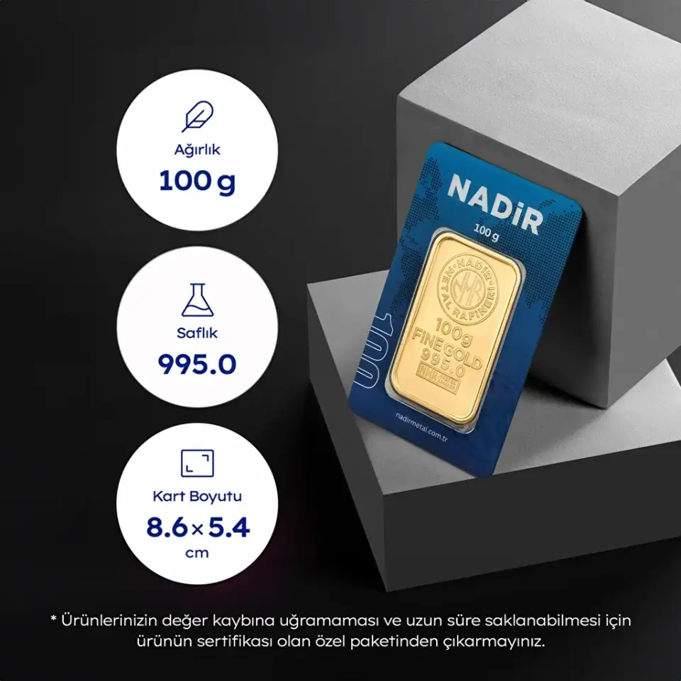 NadirGold 100 Gr Külçe Altın