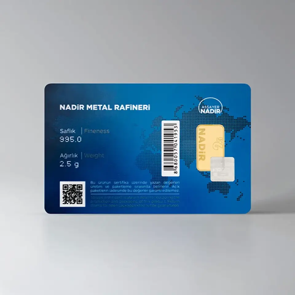 NadirGold 2,5 Gr Külçe Altın