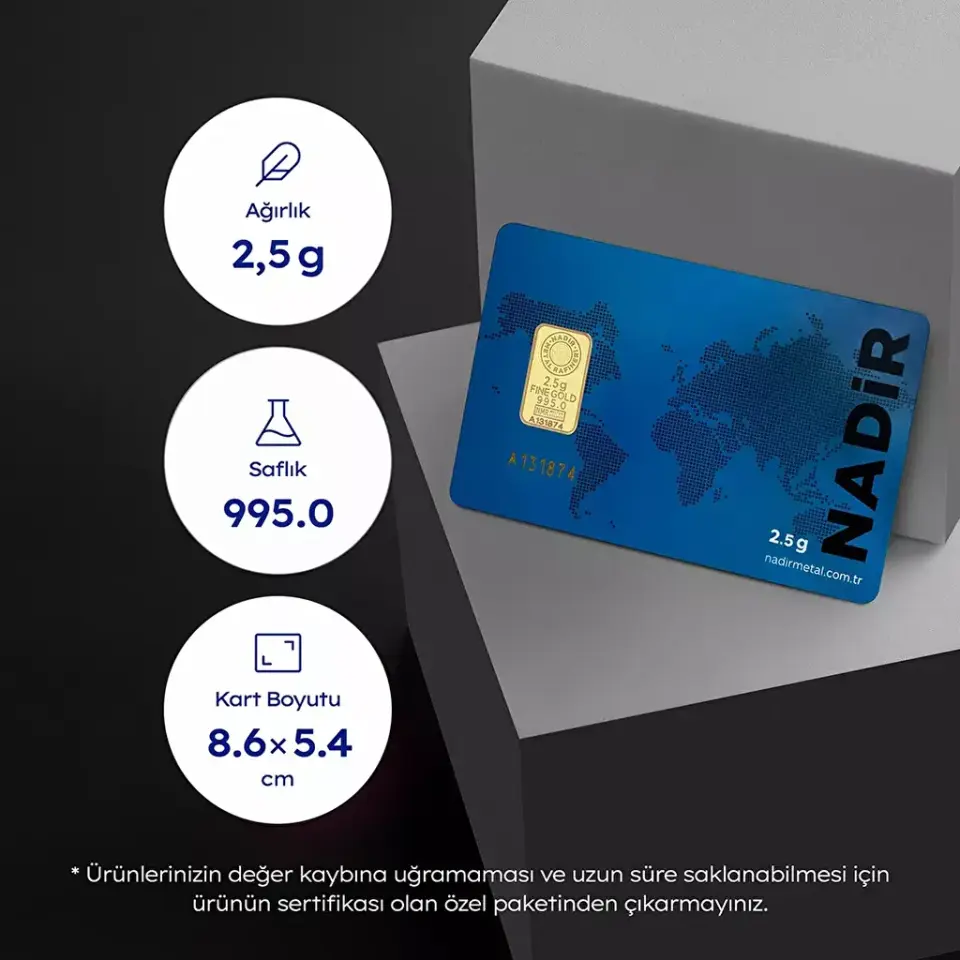 NadirGold 2,5 Gr Külçe Altın
