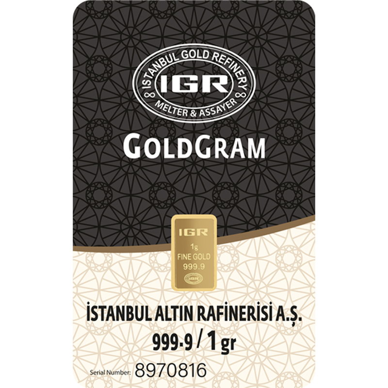 İstanbul Altın Rafinerisi 1 Gr Külçe Altın